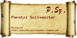Parotzi Szilveszter névjegykártya